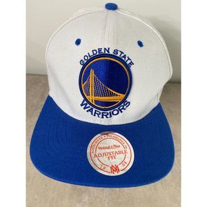 Golden State Warriors Mitchell & Ness Blue Yellow San Francisco SnapBack Hat NBA
